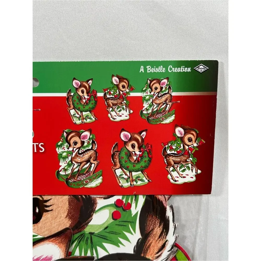 Beistle Vintage Style Christmas Reindeer Cutouts 6 Piece 10